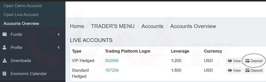 لیست اکانت های بروکر